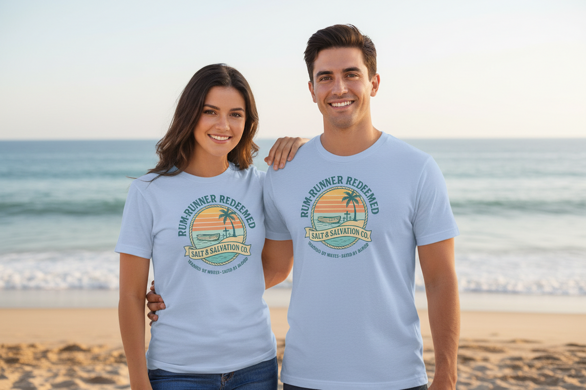 Rum-Runner Redeemed Premium Coastal Faith Tee
