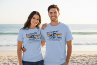 Christian Faith T-Shirt | Sunday Ashore Sunset Edition Coastal Tee | Liberty & Victory