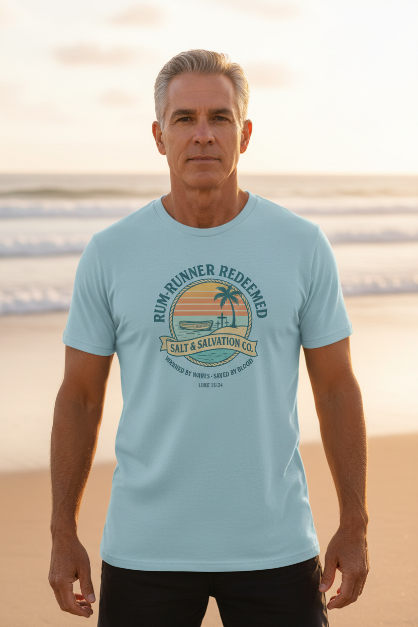 Rum-Runner Redeemed Premium Coastal Faith Tee