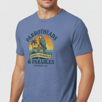 Christian Coastal Faith T-Shirt | Parrotheads, Grace in Sandals & Parables | Liberty & Victory