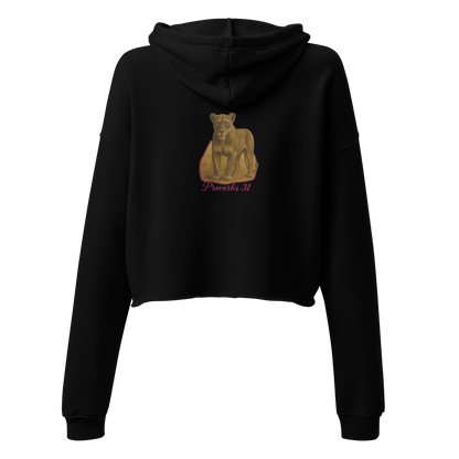 Proverbs 31 Lioness Cropped Ultra Elite Hoodie – Strength & Grace
