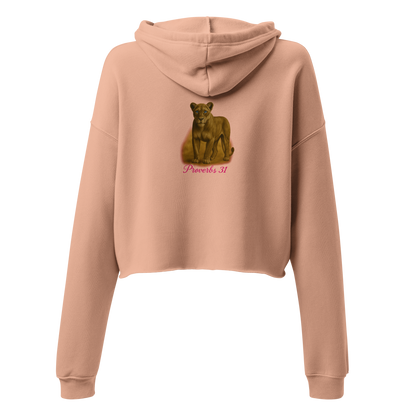 Proverbs 31 Lioness Cropped Ultra Elite Hoodie – Strength & Grace